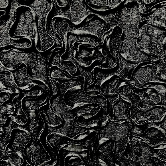 ⭐️2/$20⭐️ Fiori fancy black tank top, satin ruffled roses, 1XL (fits like XL) - Picture 2 of 8